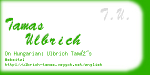 tamas ulbrich business card